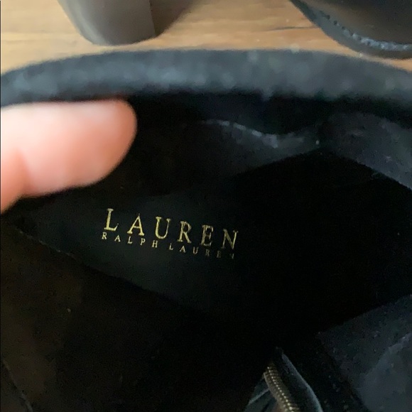 Ralph Lauren Tassel Ankle Heeled Leather Boots - Picture 6 of 9